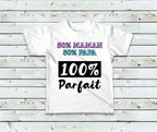 T-Shirt Enfant 50% Maman, 50% Papa, 100% Parfait