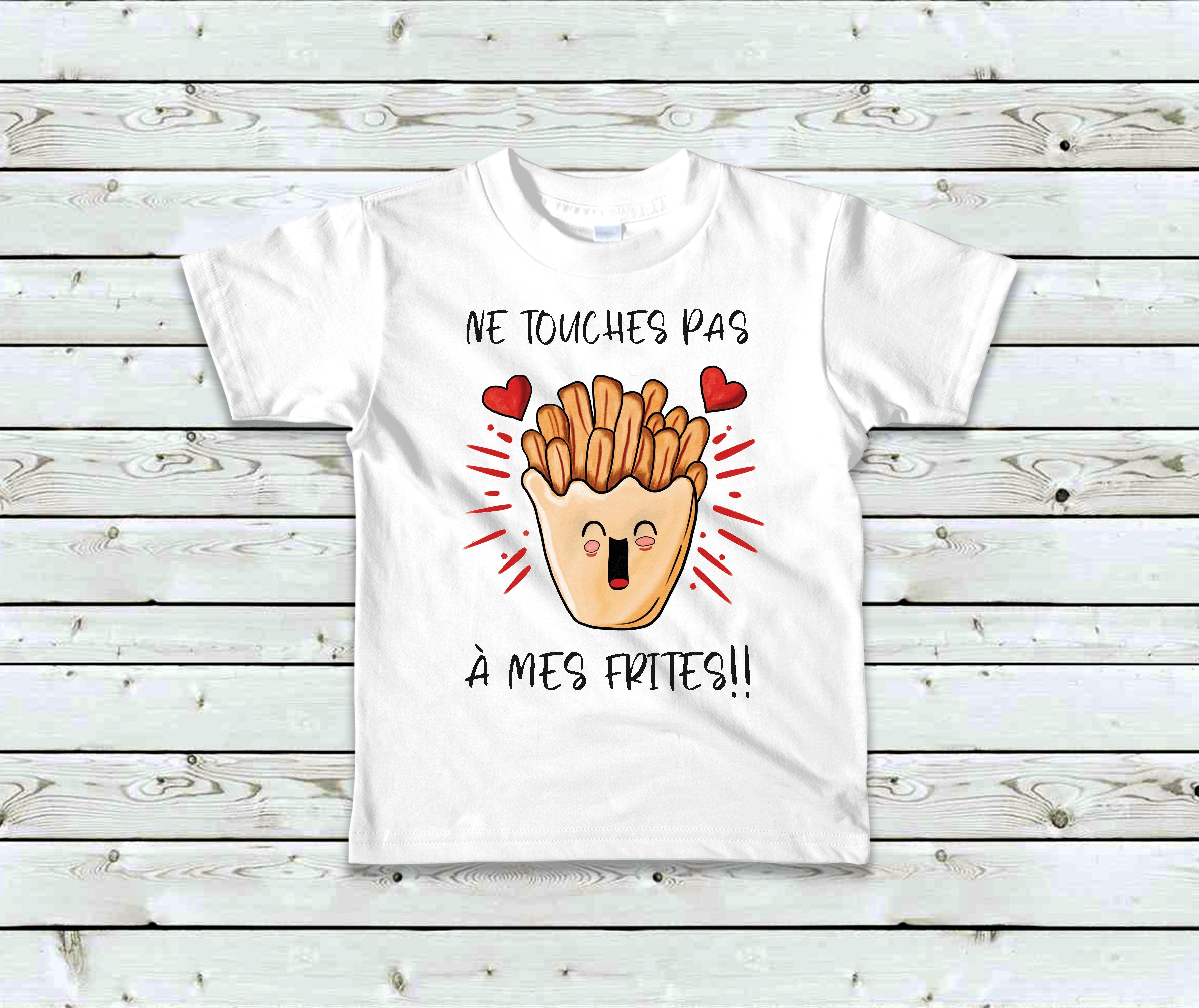 T-Shirt Enfant Ne touches pas à mes frites