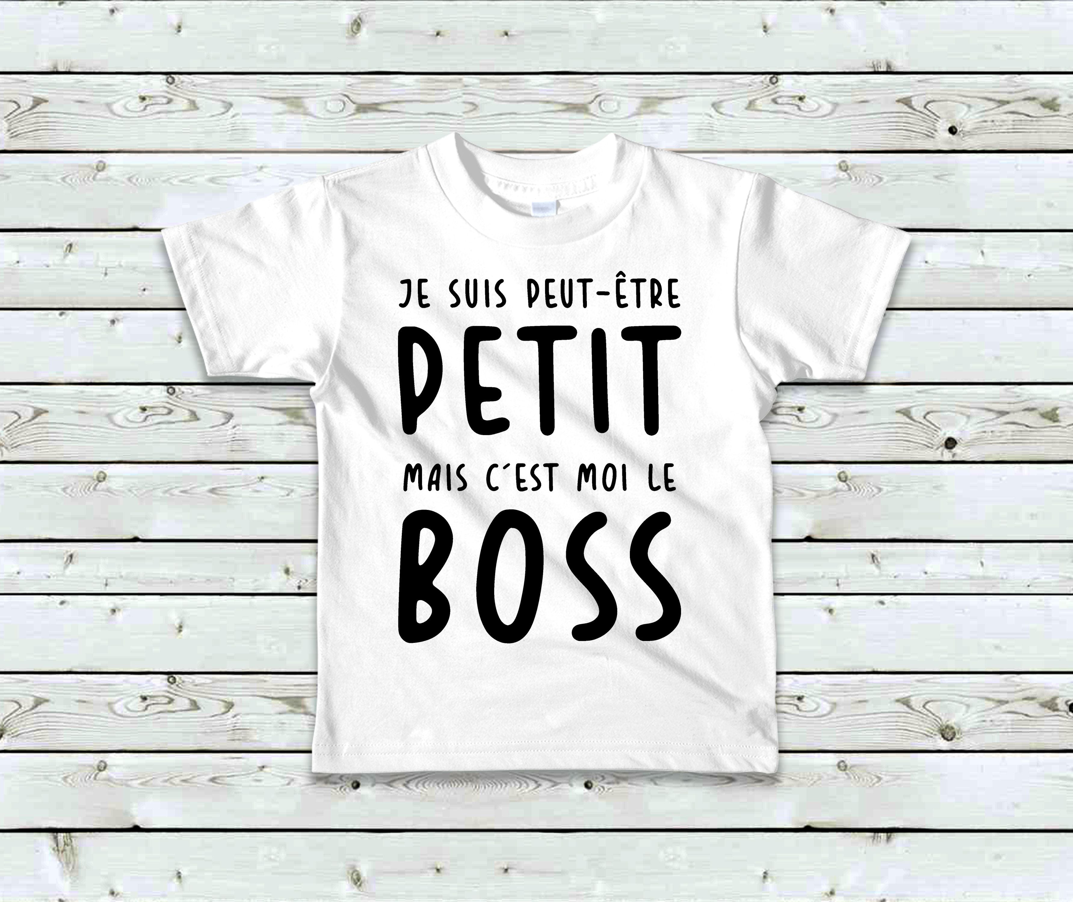 T-Shirt Enfant Je suis peut-être petit mais c'est moi le boss