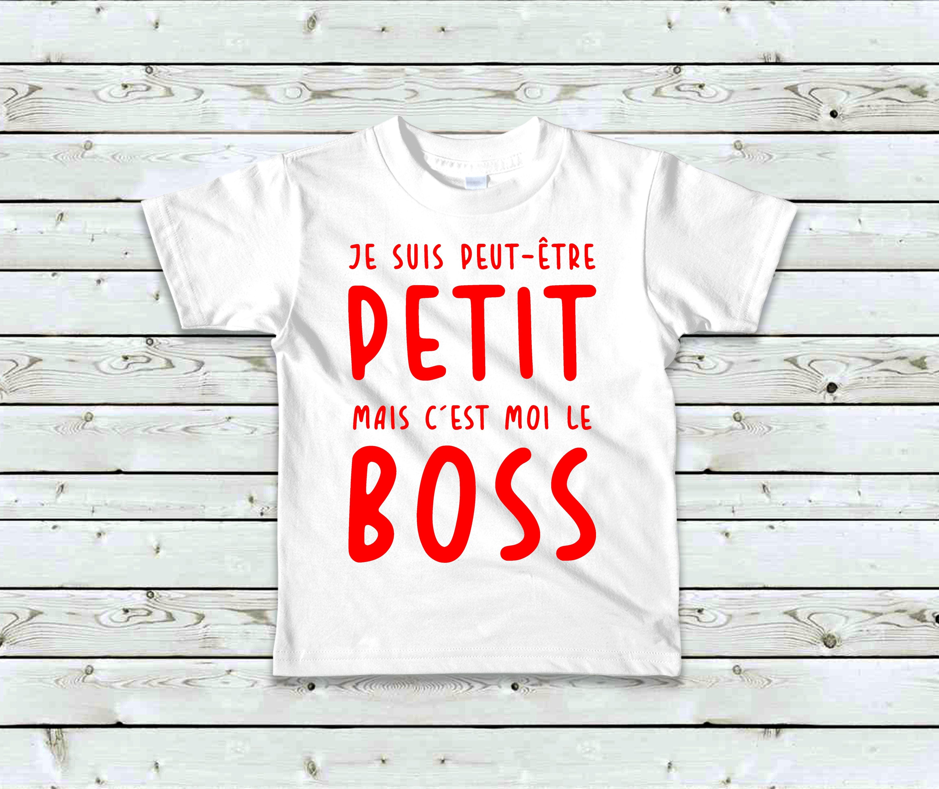 T-Shirt Enfant Je suis peut-être petit mais c'est moi le boss
