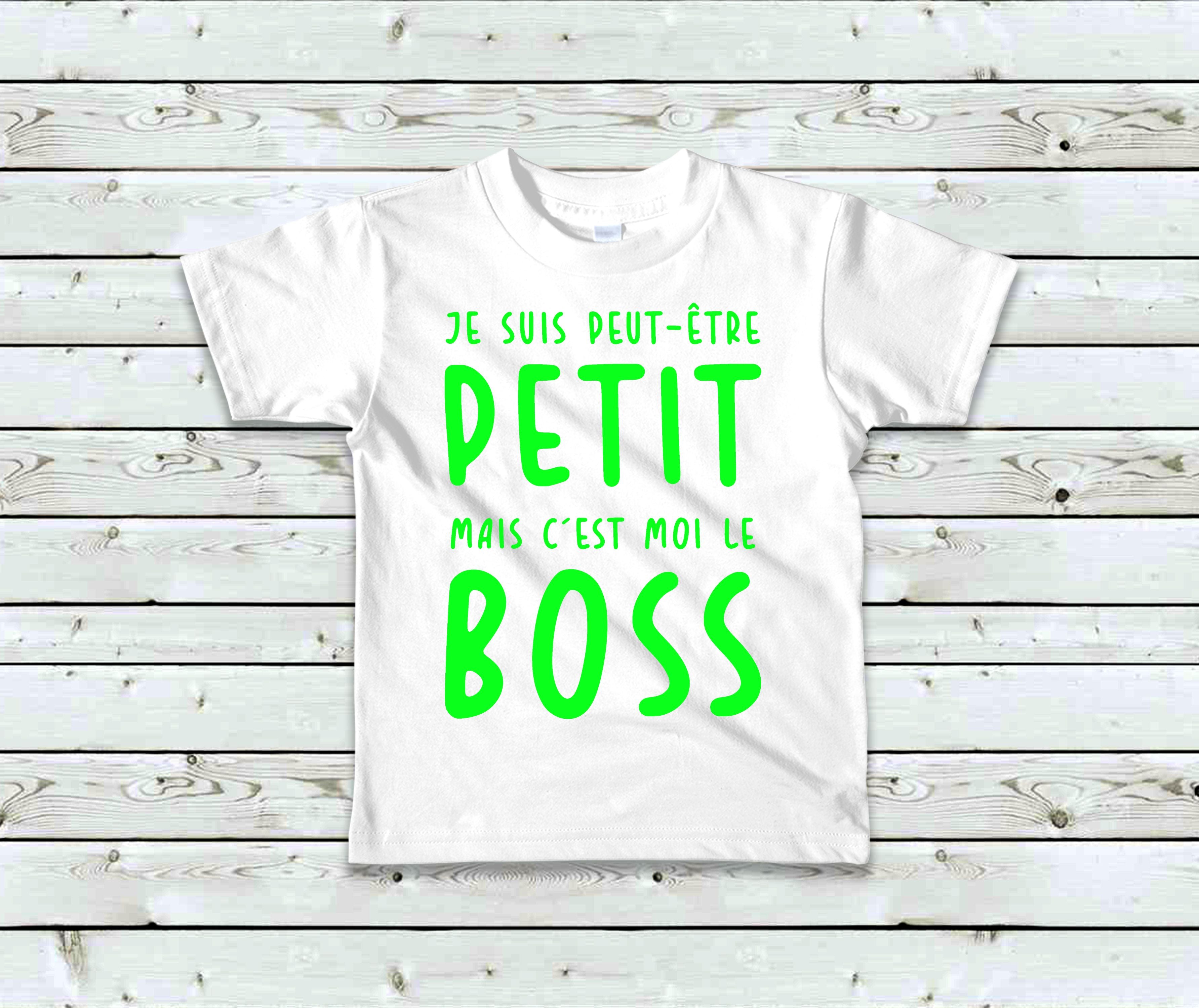 T-Shirt Enfant Je suis peut-être petit mais c'est moi le boss